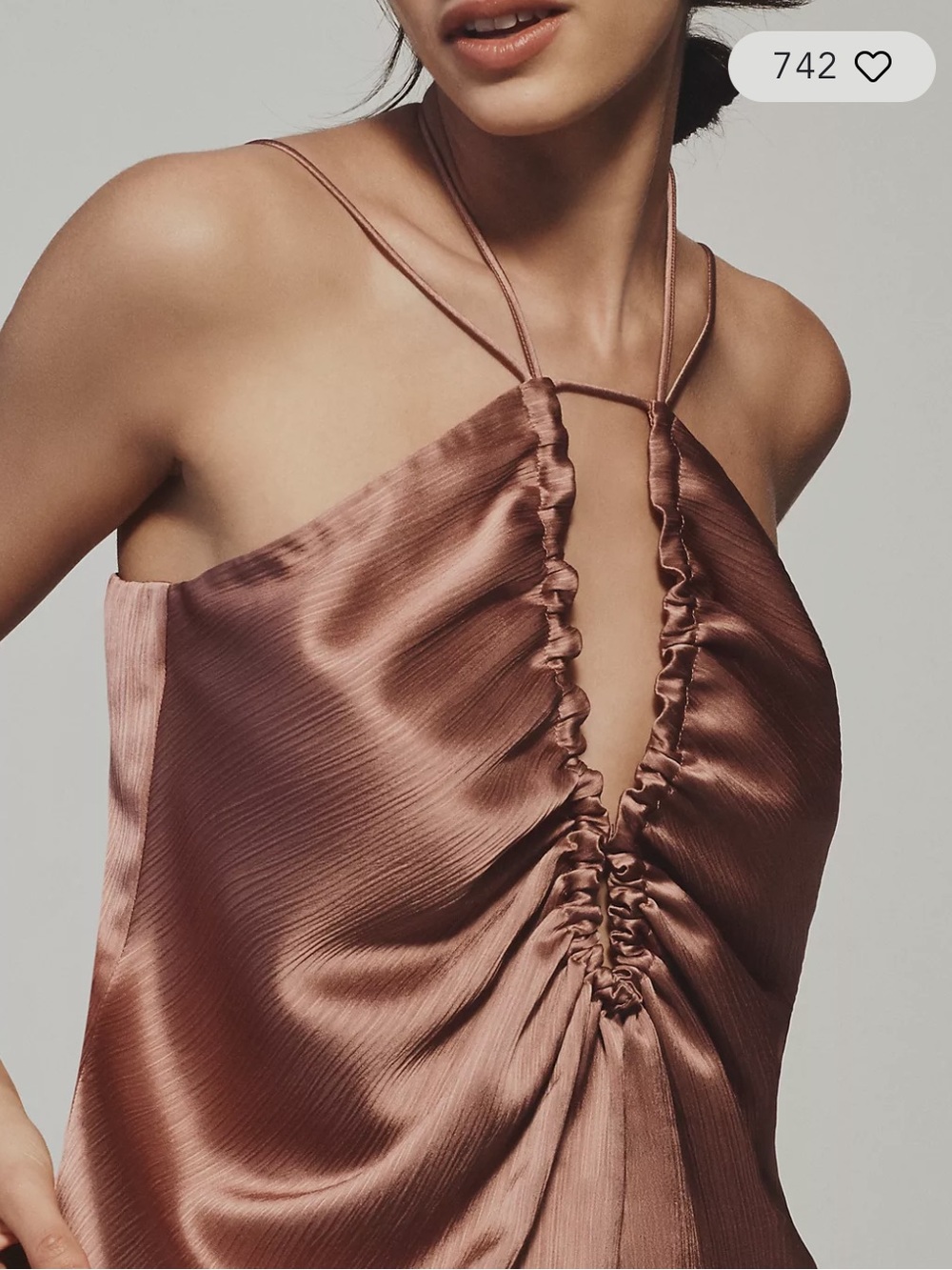Mare Mare Tie-Neck Keyhole
Silky Tank